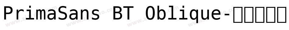 PrimaSans BT Oblique字体转换